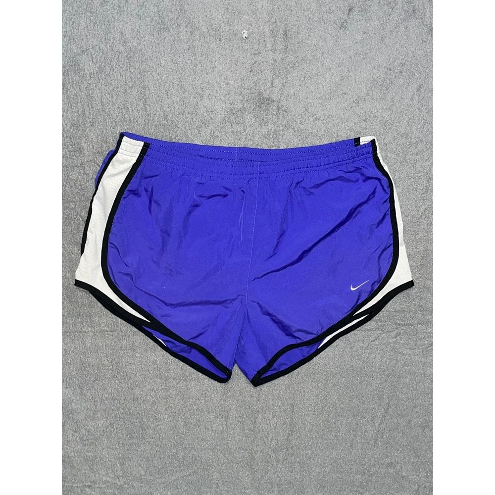Nike Dry Running Shorts Womens Medium Purple White Mesh Side Panels Athletic